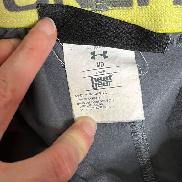 Under Armor Heat Gear Navy Blue Activewear Woven Graphic Sport Style Shorts Size - Picture 4 of 7